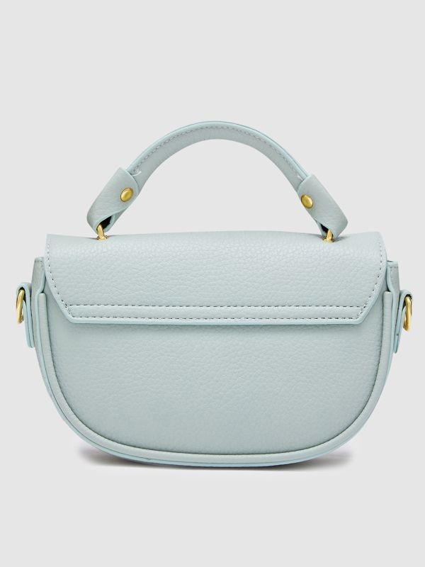 Globus Women Blueish Grey Textured Casual Sling Bag