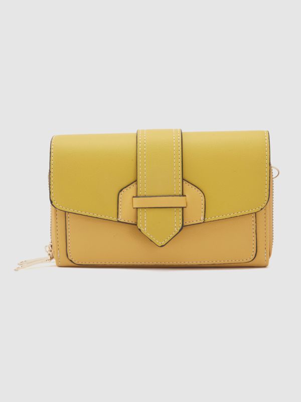 Globus Women Mustard Solid Envelope Wallet