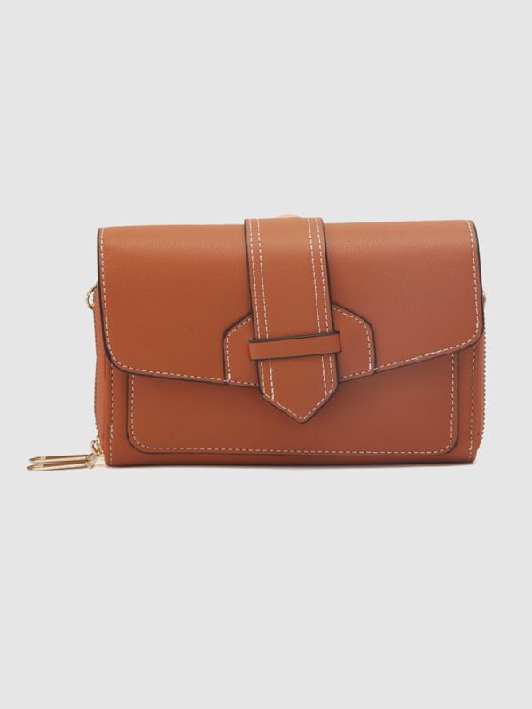 Globus Women Orange Solid Envelope Wallet