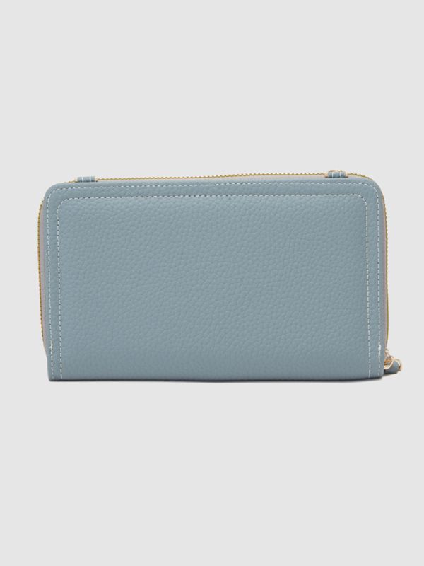 Globus Women Blueish Grey Textured Zip Around Wallet