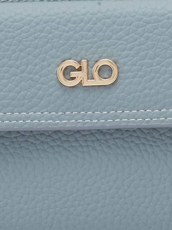 Globus Women Blueish Grey Textured Zip Around Wallet