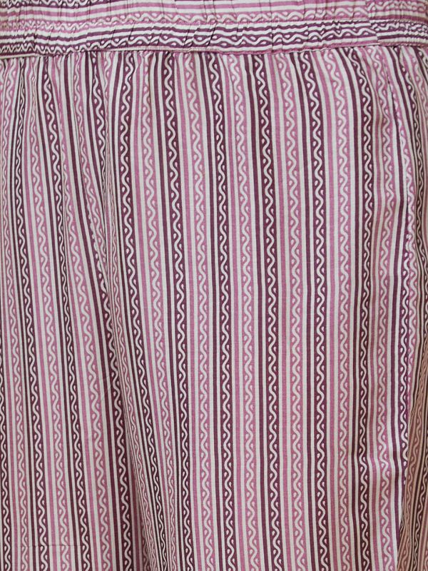 Globus Women Pink Ethnic Motifs Print A-Line Fusion Kurta Set With Trouser
