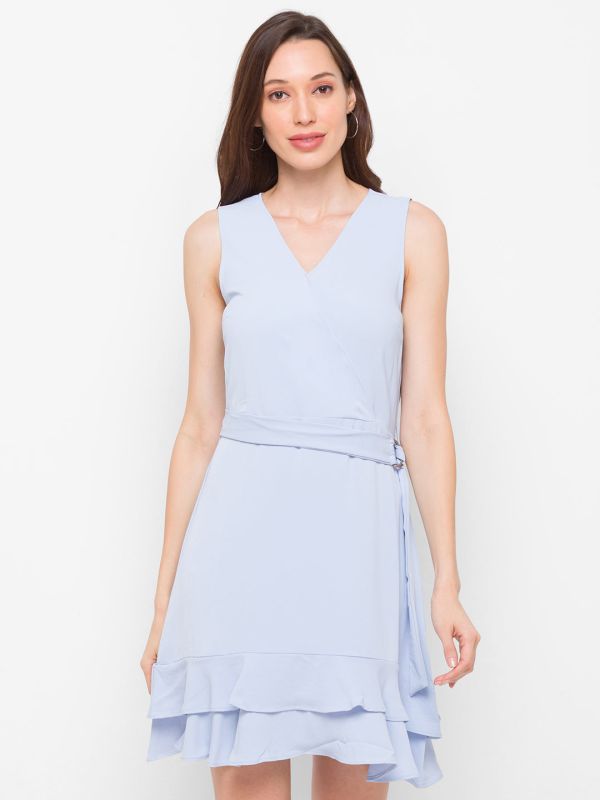 Globus Solid Blue Dress