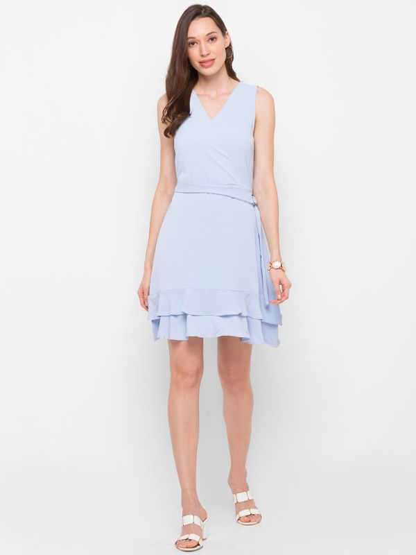 Globus Solid Blue Dress