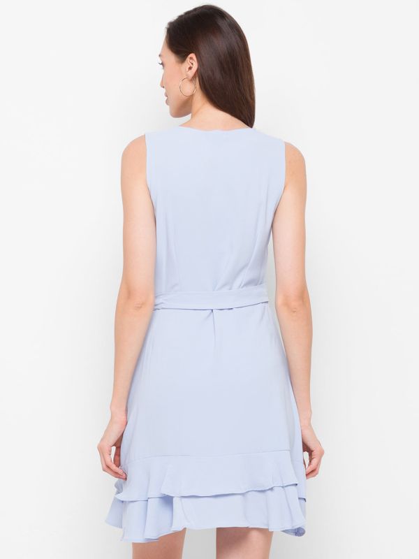 Globus Solid Blue Dress