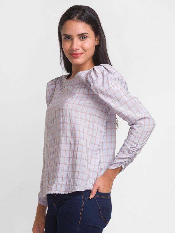 Globus Grey Checked Top