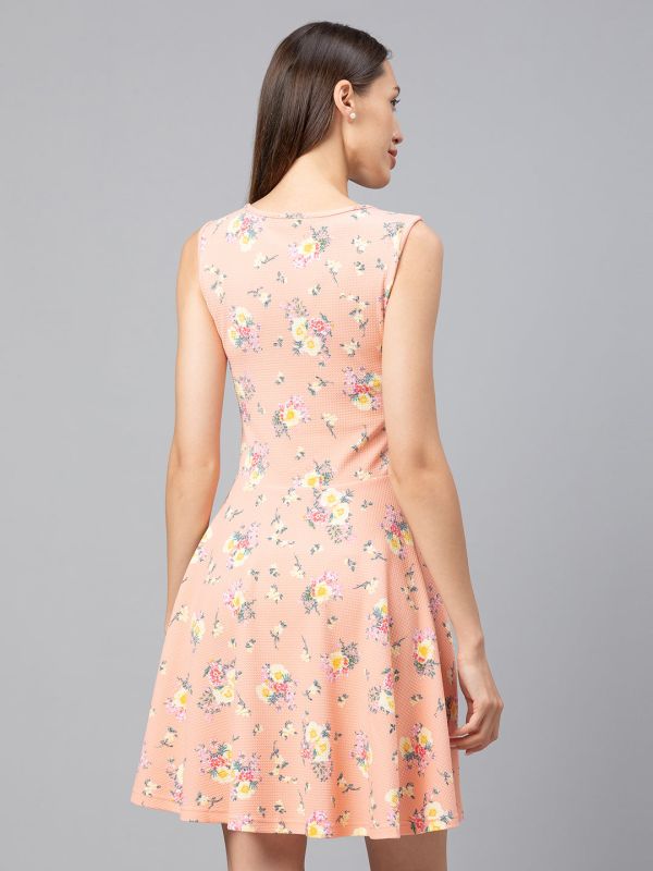 Globus Peach Printed Dress