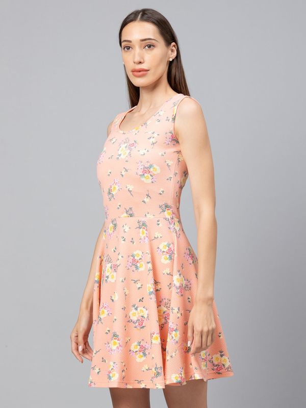 Globus Peach Printed Dress