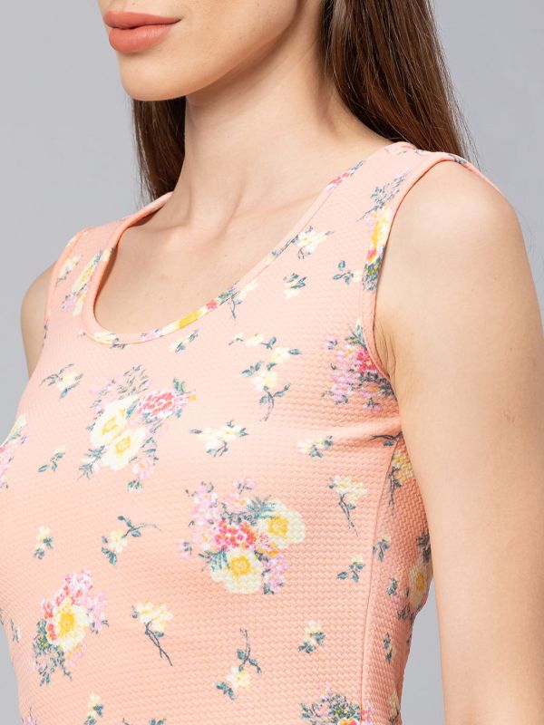 Globus Peach Printed Dress