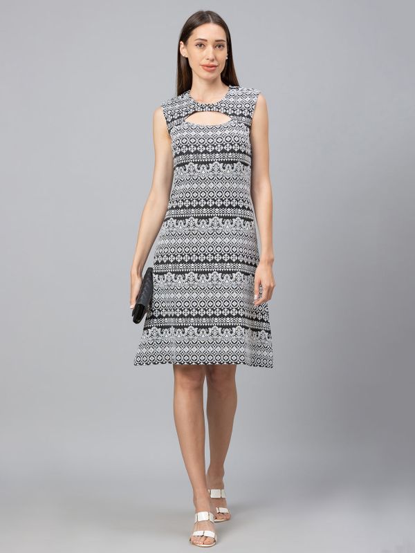 Globus Black Printed Dress