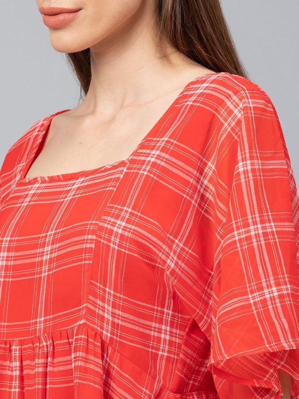 Globus Red Checked Dress