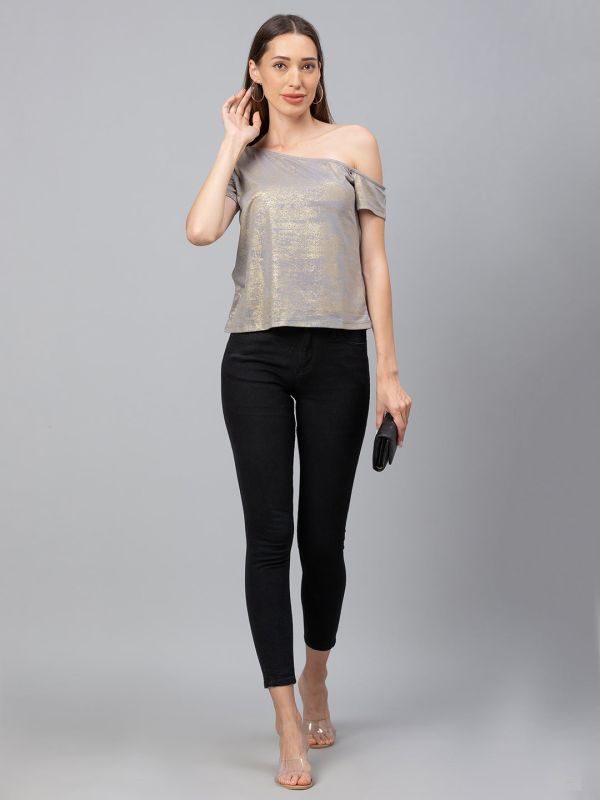 Globus Grey Embellished Top