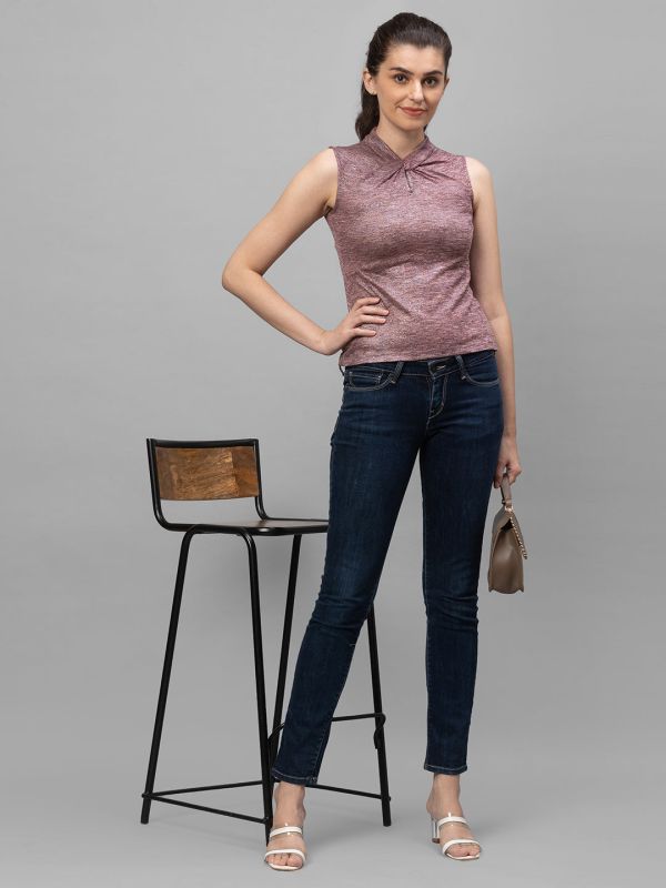 Globus Mauve Self Design Top