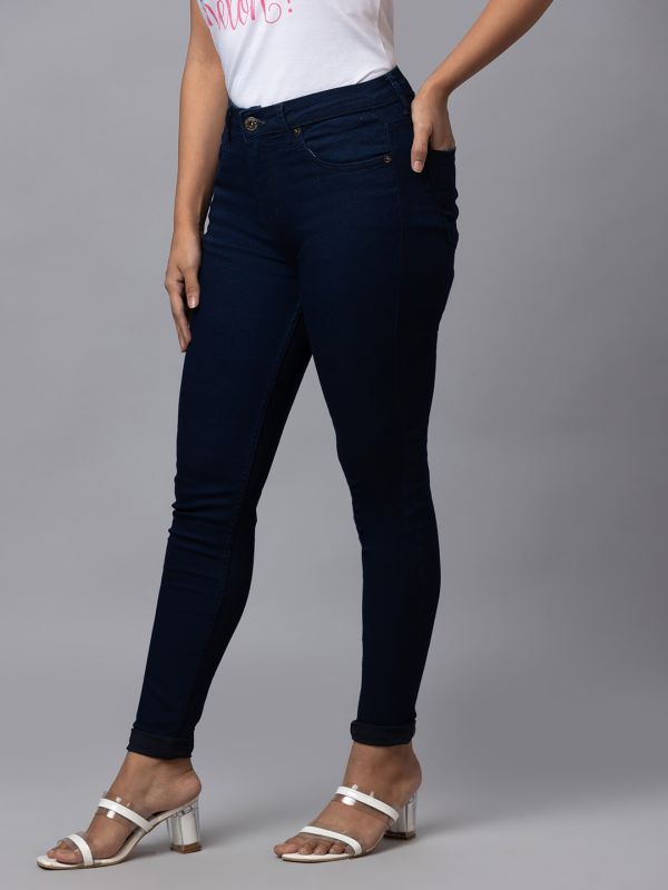 Globus Women Dark Blue Mid-Rise Stretchable Skinny Fit Jeans