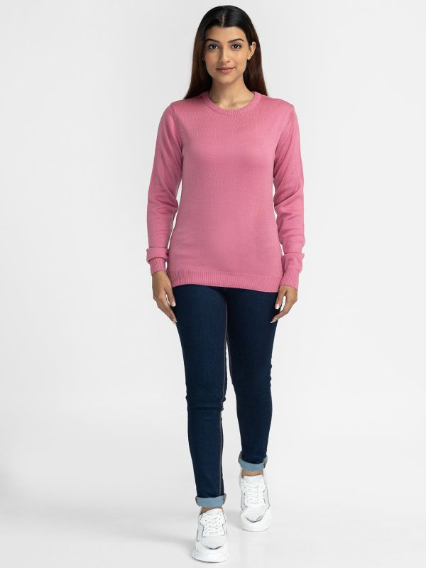 Globus Salmon Solid Pullover Sweater