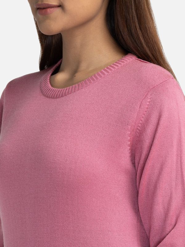 Globus Salmon Solid Pullover Sweater