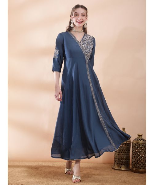 sachin and babi light blue dress Shop Our 7553 Delicate Embroidered V-Neck Dress Collection main image 0