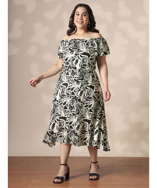 cold shoulder midi dress plus size Floor-Length Cold Shoulder Plus Maxi Dress