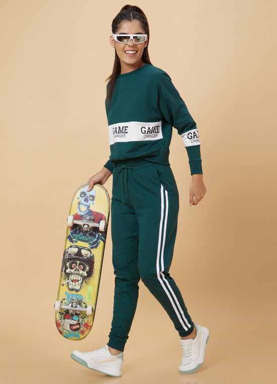 Globus Women Green Regular Fit Jogger