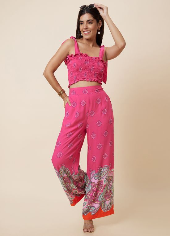 Globus Women Pink Wide Leg Palazzo