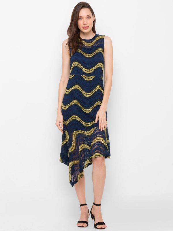 Globus Navy Printed Dress