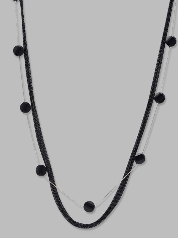 Globus Women Black Statement Necklace