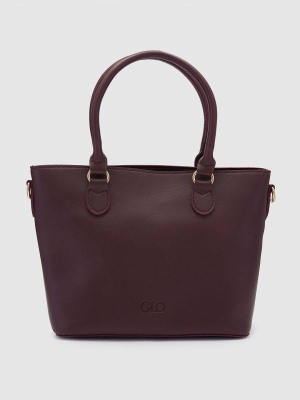 Globus Women Maroon Solid Vegan Leather Sling Bag