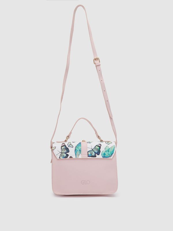Globus Women Nude Printed Vegan Leather Sling Bag