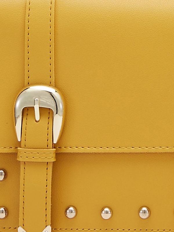 Globus Women Mustard Solid Vegan Leather Sling Bag