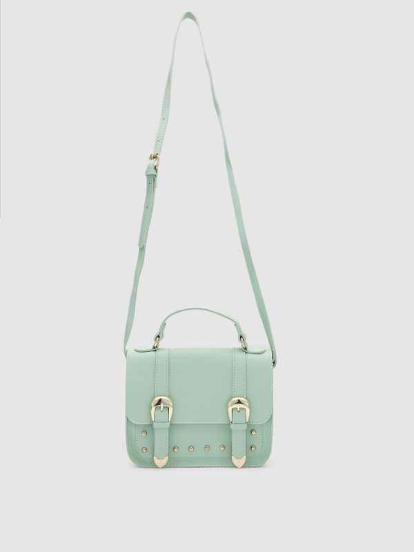 Globus Women Mint Solid Vegan Leather Sling Bag