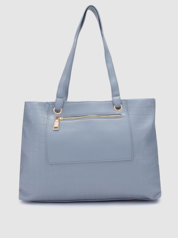 Globus Women Grey Solid Vegan Leather Handheld Bag