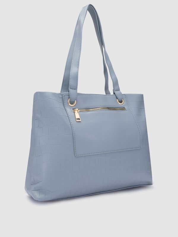 Globus Women Grey Solid Vegan Leather Handheld Bag