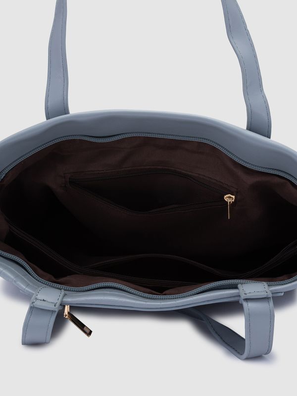 Globus Women Grey Solid Vegan Leather Handheld Bag