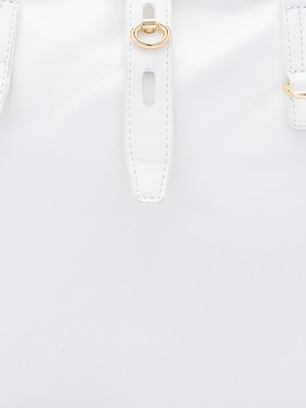 Globus Women White Solid Vegan Leather Handheld Bag