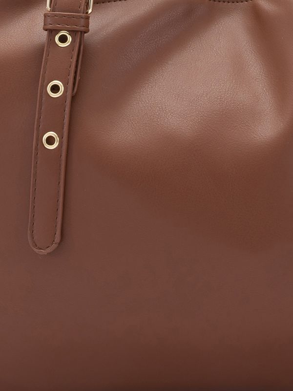Globus Women Brown Solid Vegan Leather Handheld Bag