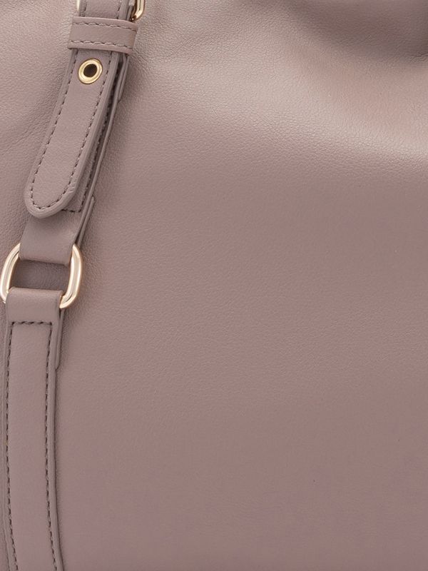 Globus Women Taupe Solid Vegan Leather Handheld Bag