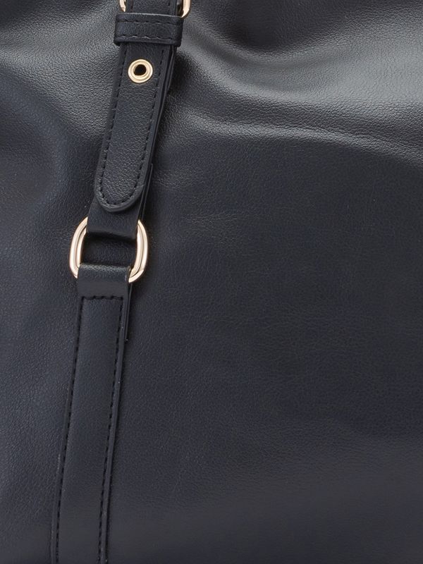 Globus Women Black Solid Vegan Leather Handheld Bag