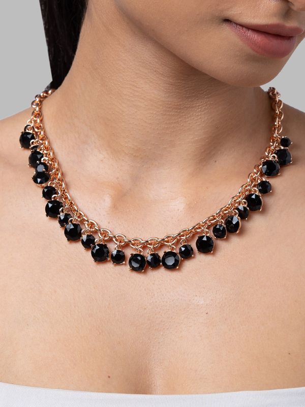 Globus Women Rose Gold-Plated Statement Necklace