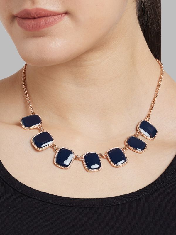 Globus Women Rose Gold-Plated Statement Necklace