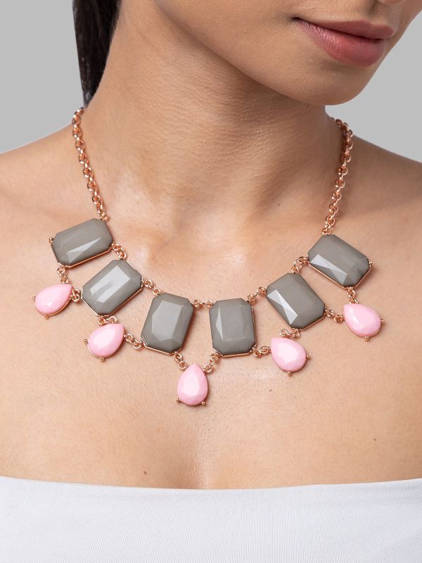 Globus Women Rose Gold-Plated Statement Necklace