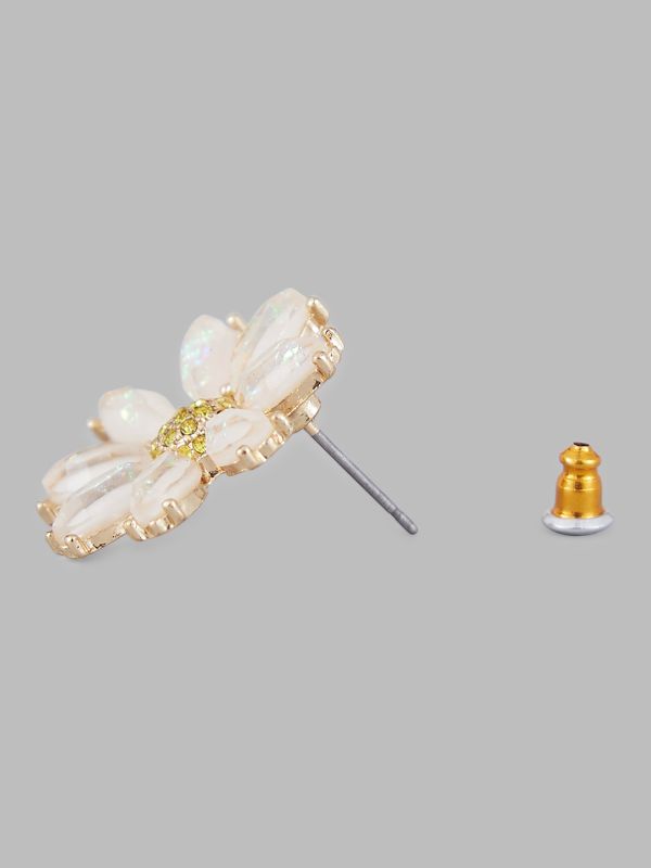 Globus Women Gold-Plated Floral Studs