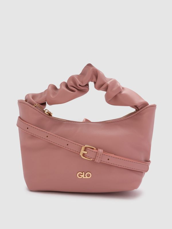 Globus Women Taupe Solid Vegan Leather Handheld Bag