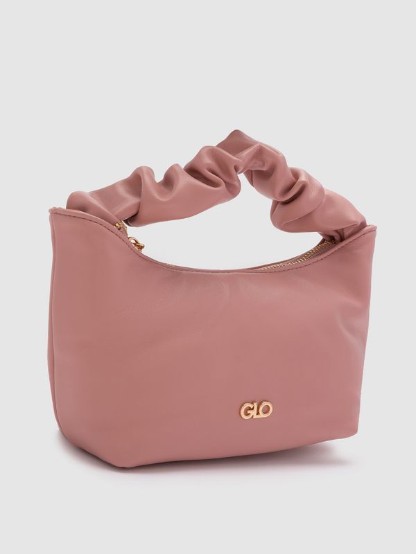 Globus Women Taupe Solid Vegan Leather Handheld Bag