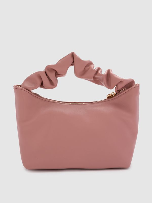 Globus Women Taupe Solid Vegan Leather Handheld Bag