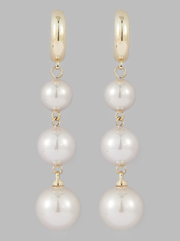 Globus Women Gold-Plated Spherical Drop Earrings
