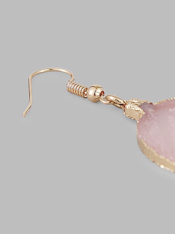 Globus Women Gold-Plated Leaf Shaped Drop Earrings