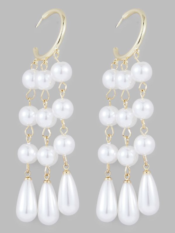 Globus Women Gold-Plated Geometric Drop Earrings
