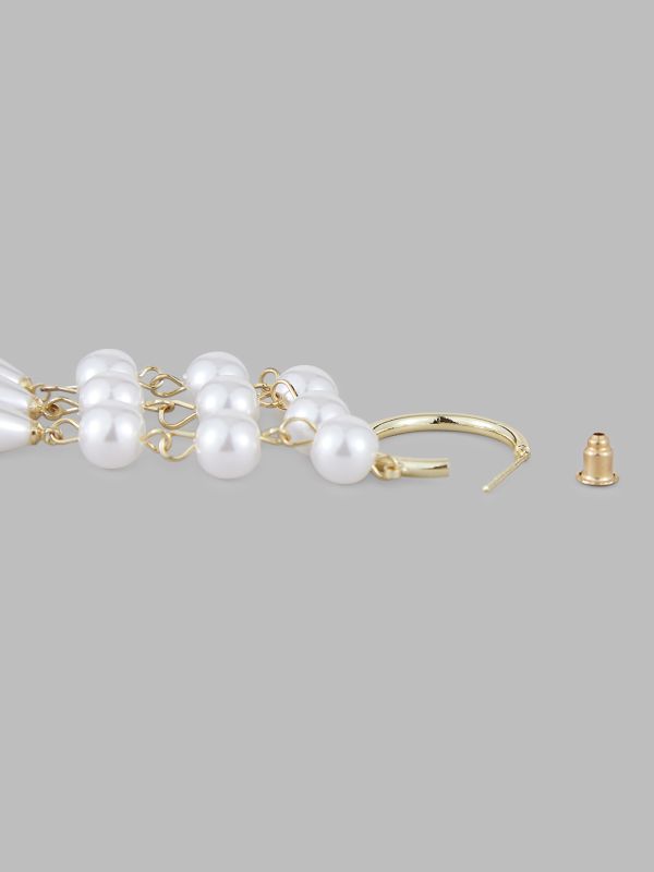 Globus Women Gold-Plated Geometric Drop Earrings