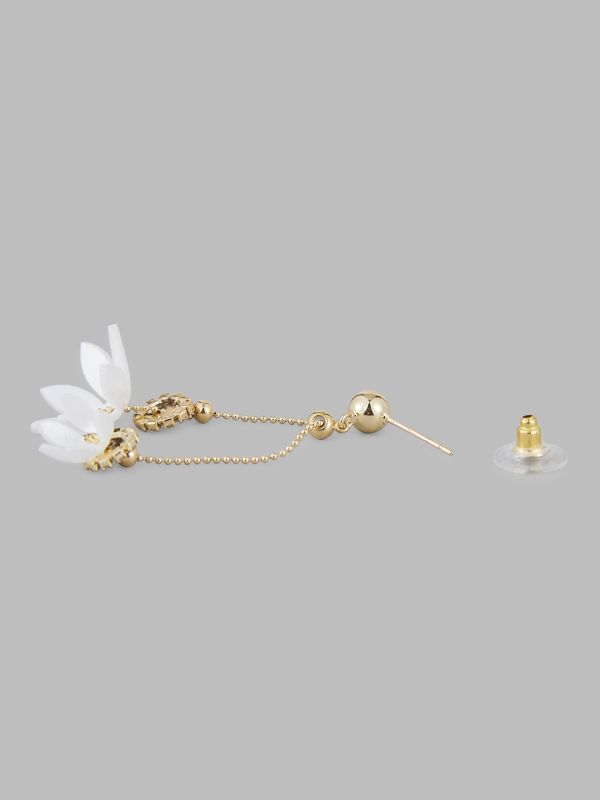 Globus Women Gold-Plated Floral Drop Earrings