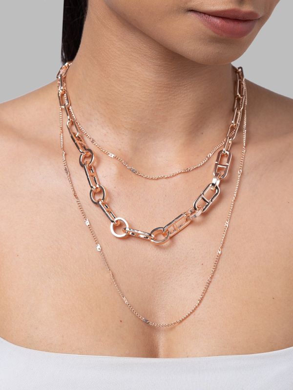 Globus Women Rose Gold-Plated Minimal Necklace